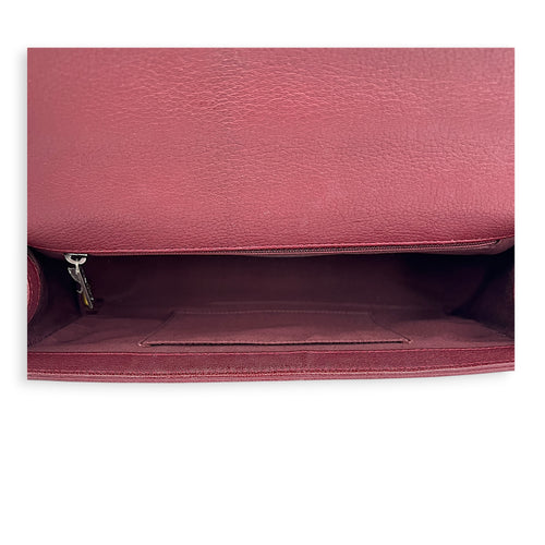 Boy Shoulder Bag Medium Red in Calfskin, Ruthenium hardware