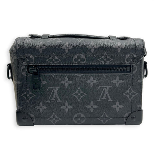 Soul Trunk Crossbody Bag Black in Coated Canvas, Monochrome hardware