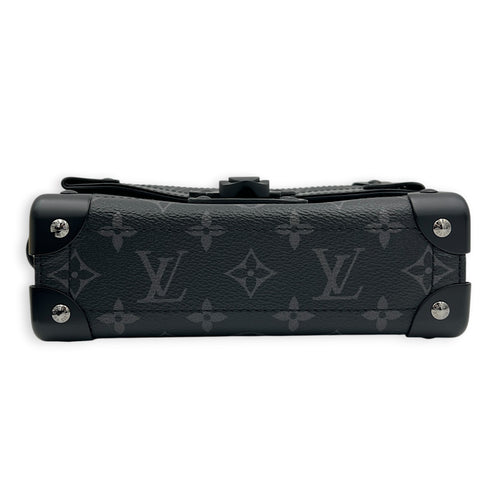 Soul Trunk Crossbody Bag Black in Coated Canvas, Monochrome hardware