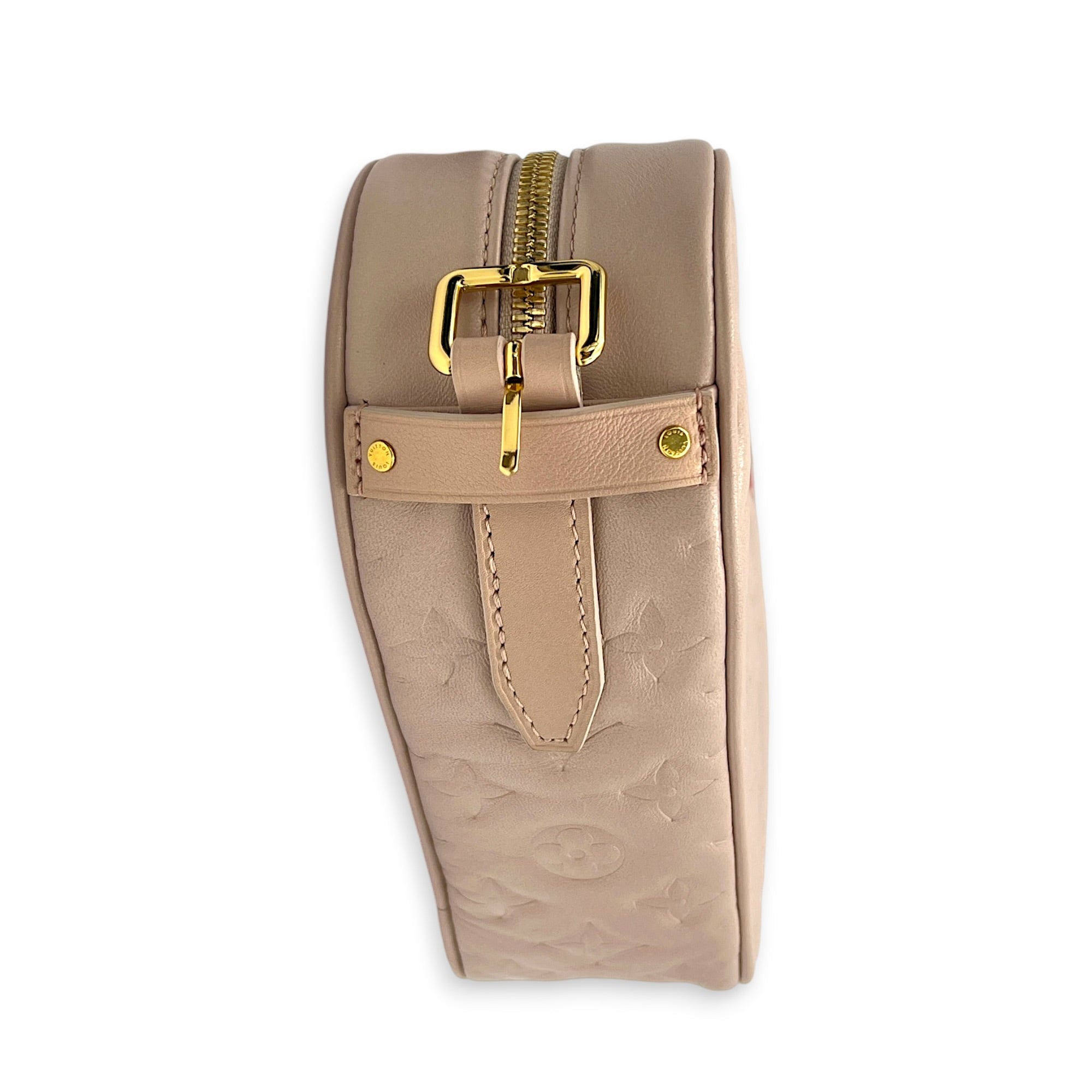 Fall in Love Sac Coeur Crossbody Bag Pink in Calfskin, Gold hardware