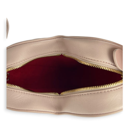 Fall in Love Sac Coeur Crossbody Bag Pink in Calfskin, Gold hardware