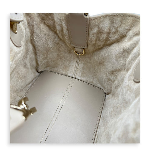 Toujours Top Handle Bag Small Beige in Lambskin, Gold hardware