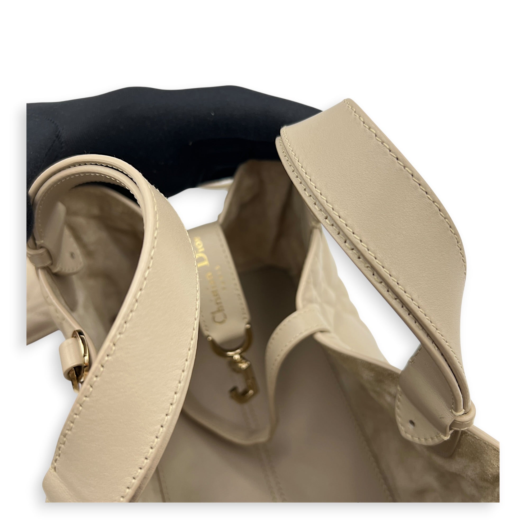 Toujours Top Handle Bag Small Beige in Lambskin, Gold hardware