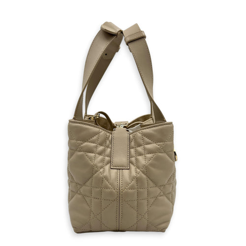 Toujours Top Handle Bag Small Beige in Lambskin, Gold hardware