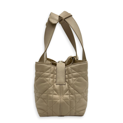 Toujours Top Handle Bag Small Beige in Lambskin, Gold hardware