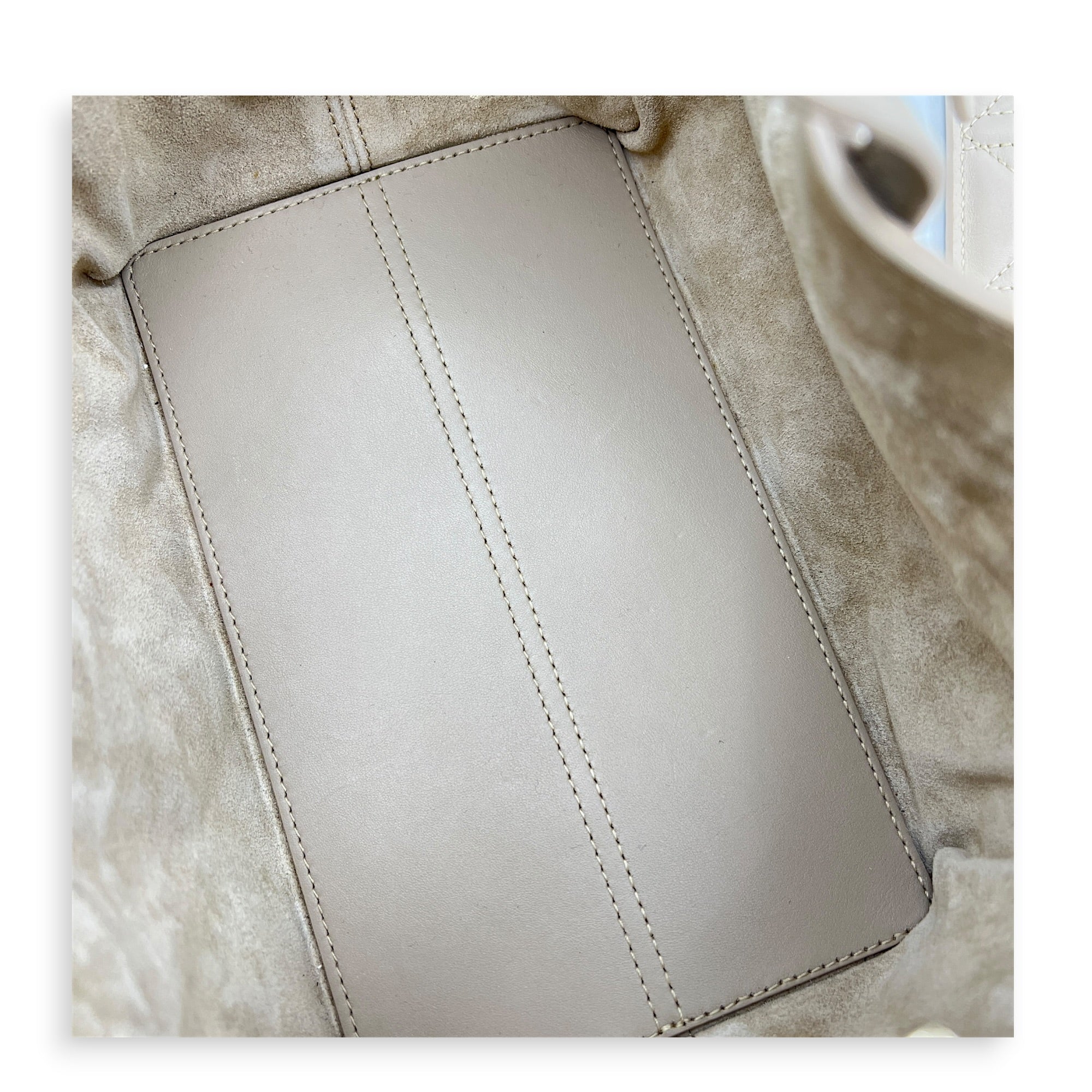 Toujours Top Handle Bag Small Beige in Lambskin, Gold hardware
