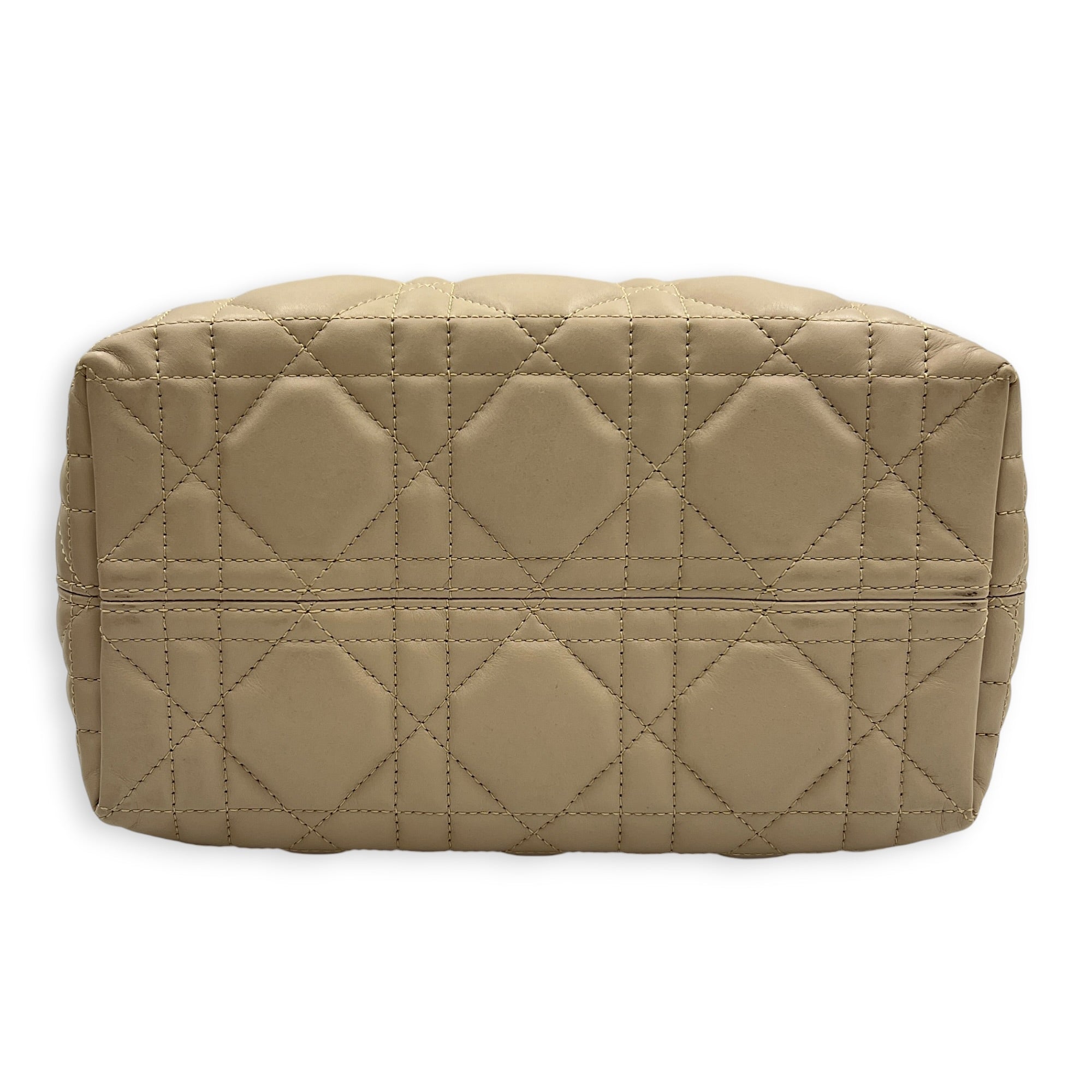 Toujours Top Handle Bag Small Beige in Lambskin, Gold hardware