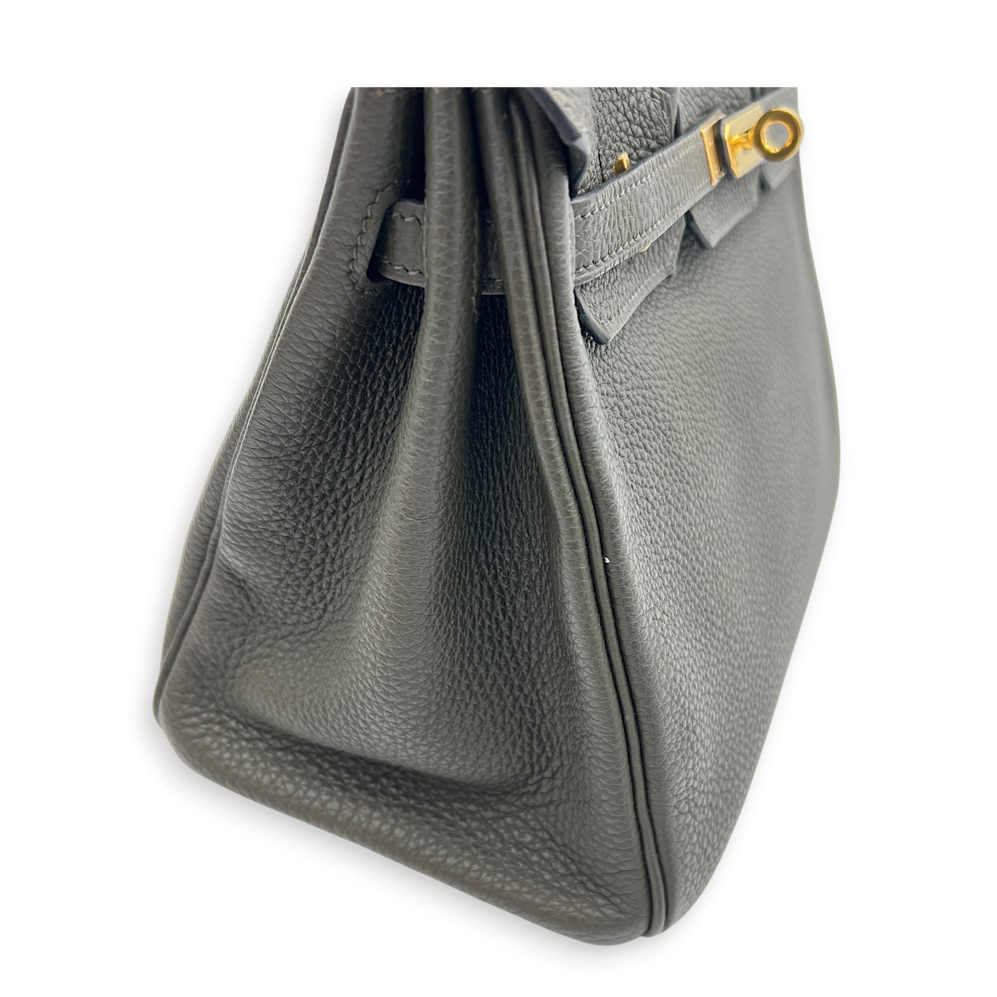 Birkin 25 Vert Maquis Top Handle Bag in Togo, Gold hardware