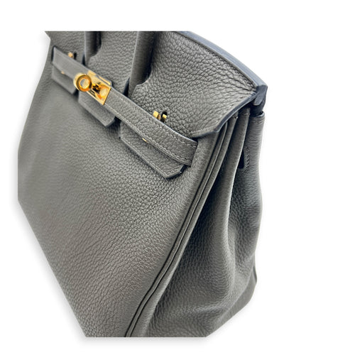 Birkin 25 Vert Maquis Top Handle Bag in Togo, Gold hardware