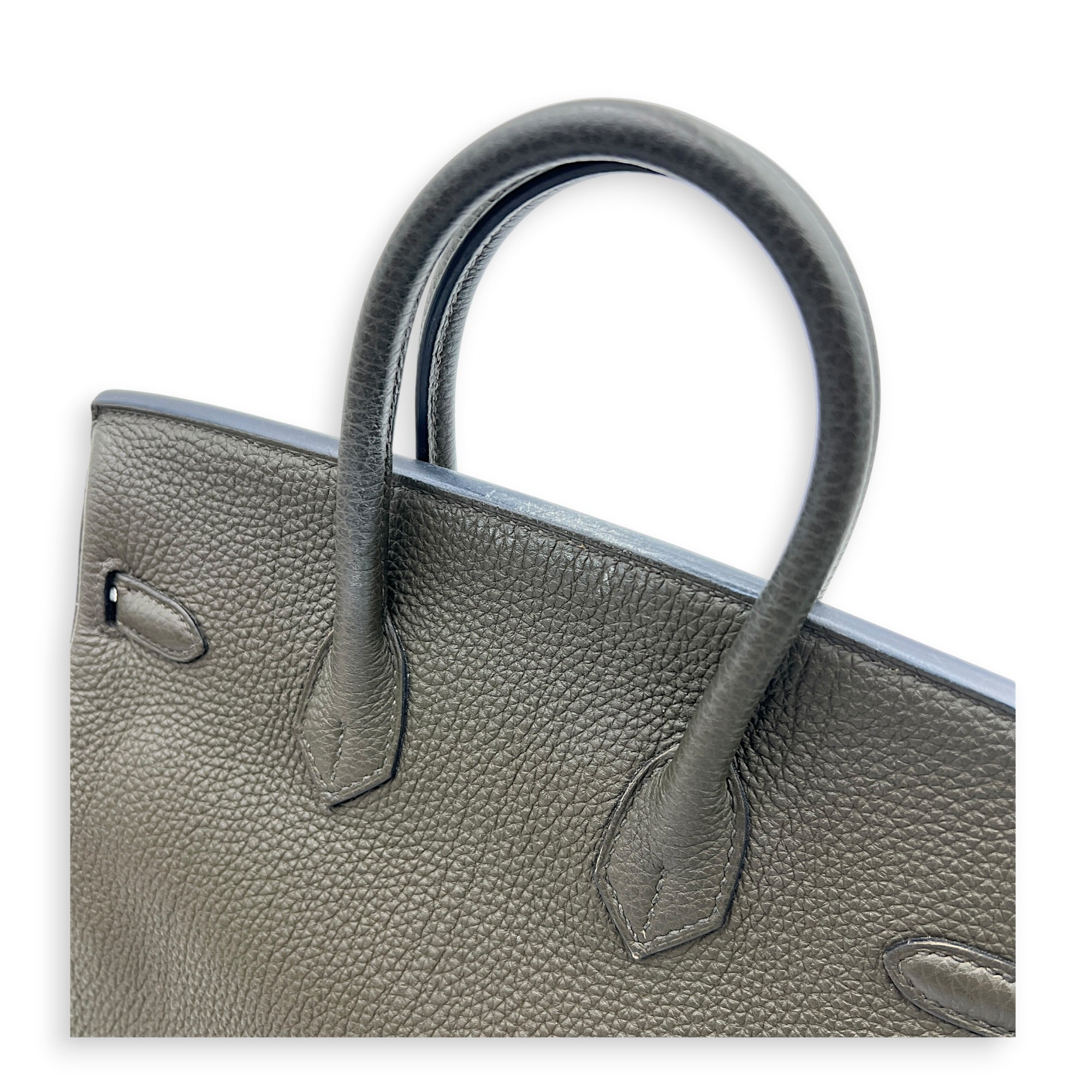 Birkin 25 Vert Maquis Top Handle Bag in Togo, Gold hardware