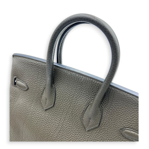 Birkin 25 Vert Maquis Top Handle Bag in Togo, Gold hardware