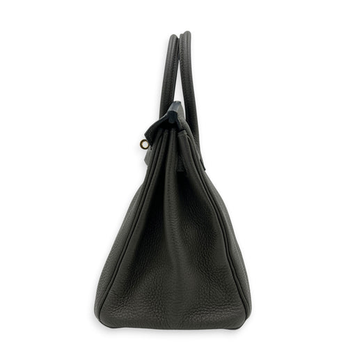 Birkin 25 Vert Maquis Top Handle Bag in Togo, Gold hardware