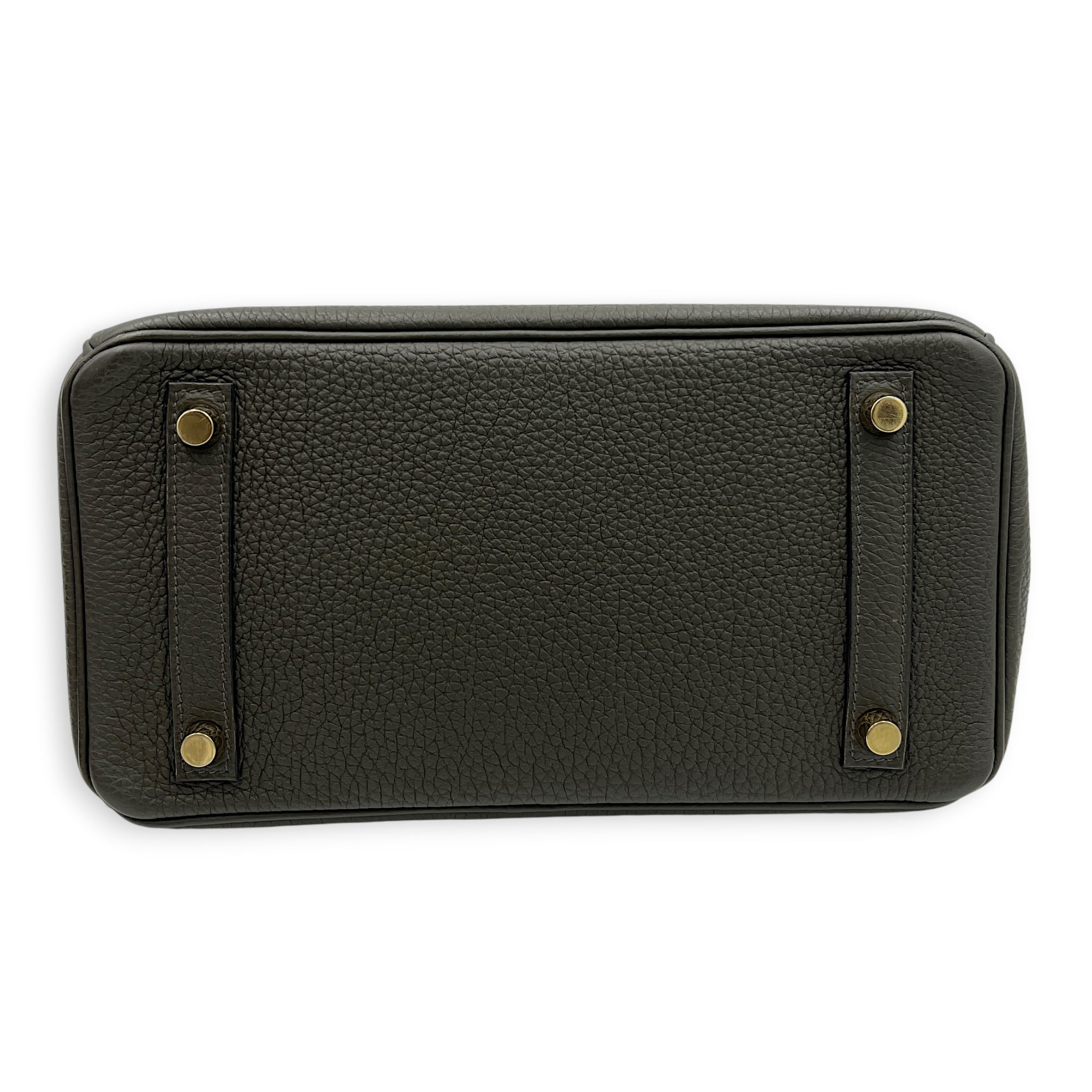 Birkin 25 Vert Maquis Top Handle Bag in Togo, Gold hardware