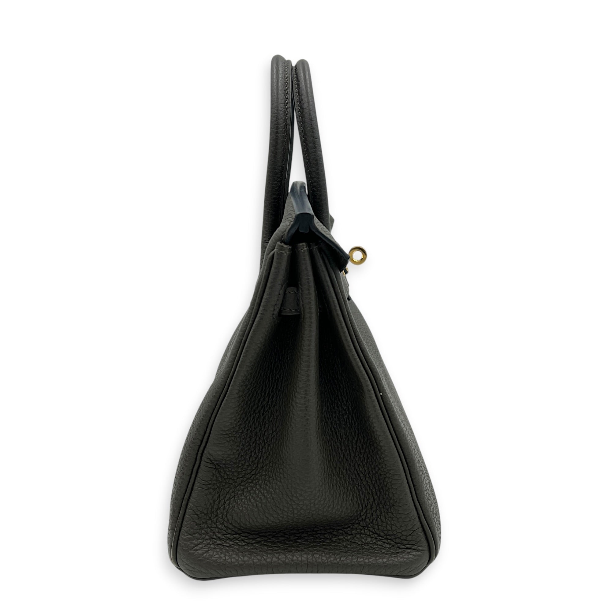 Birkin 25 Vert Maquis Top Handle Bag in Togo, Gold hardware