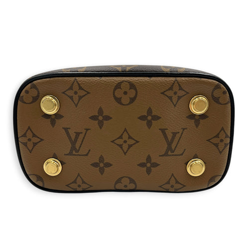 Vanity Top Handle Bag Brown in Monogram Coated Canvas, Gold hardware