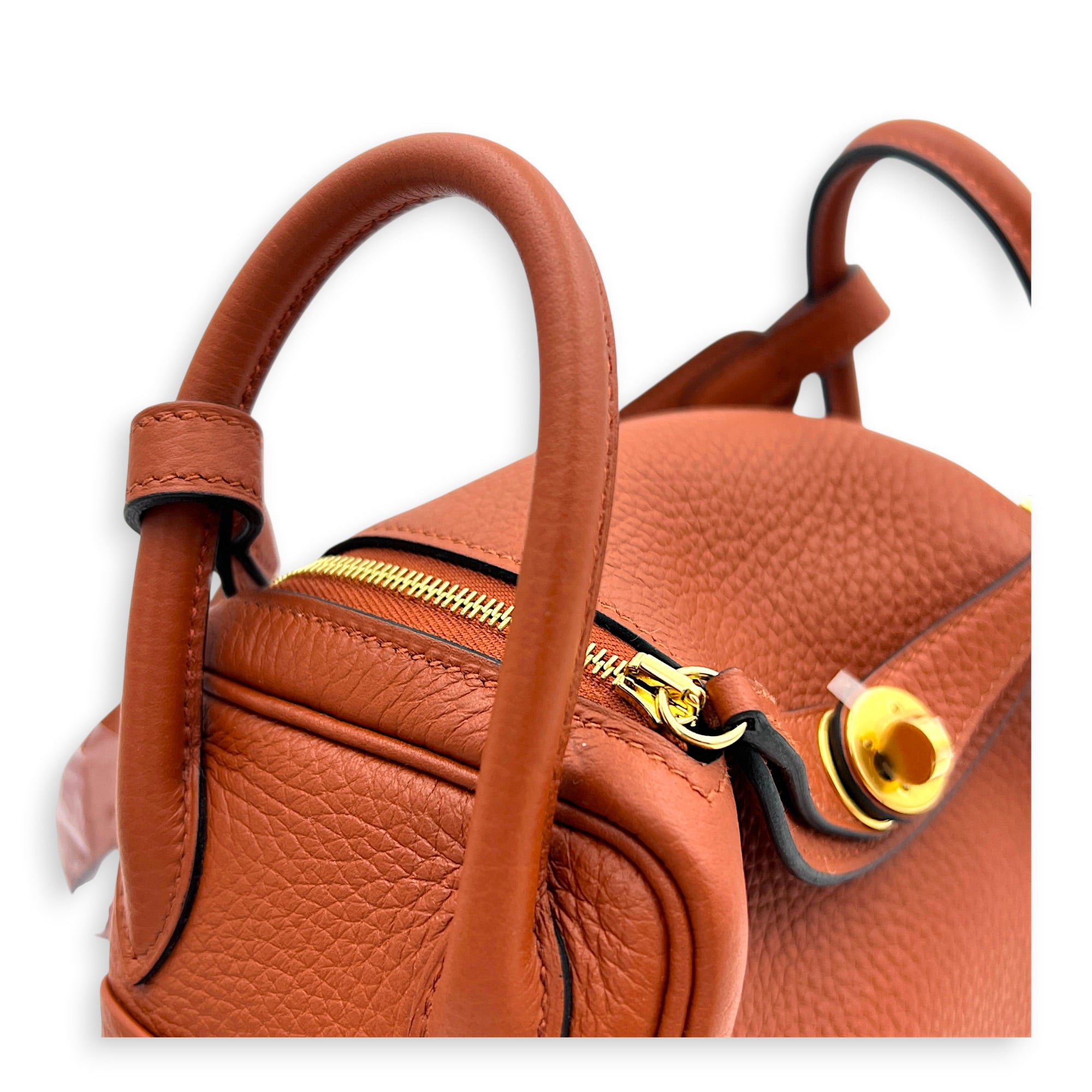 Lindy Mini Cuivre Shoulder Bag in Clemence, Gold hardware