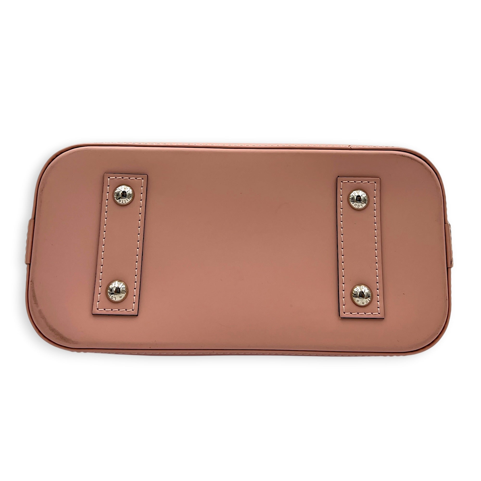 Alma Top Handle Bag BB Pink in Epi Leather, Silver hardware