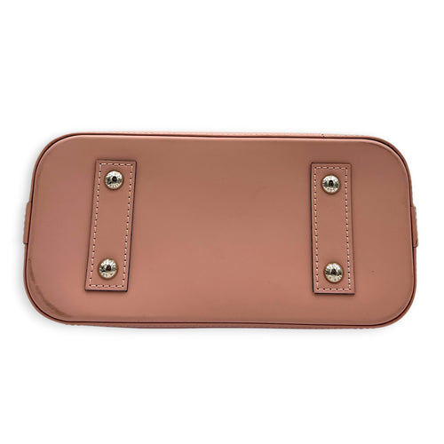 Alma Top Handle Bag BB Pink in Epi Leather, Silver hardware