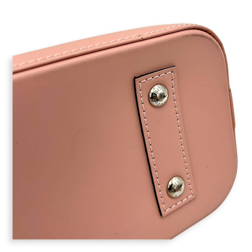 Alma Top Handle Bag BB Pink in Epi Leather, Silver hardware