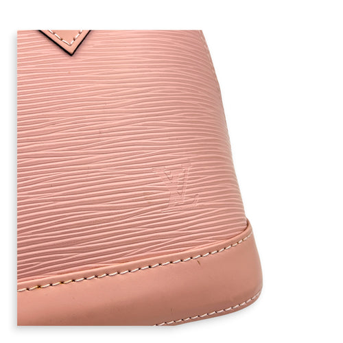 Alma Top Handle Bag BB Pink in Epi Leather, Silver hardware