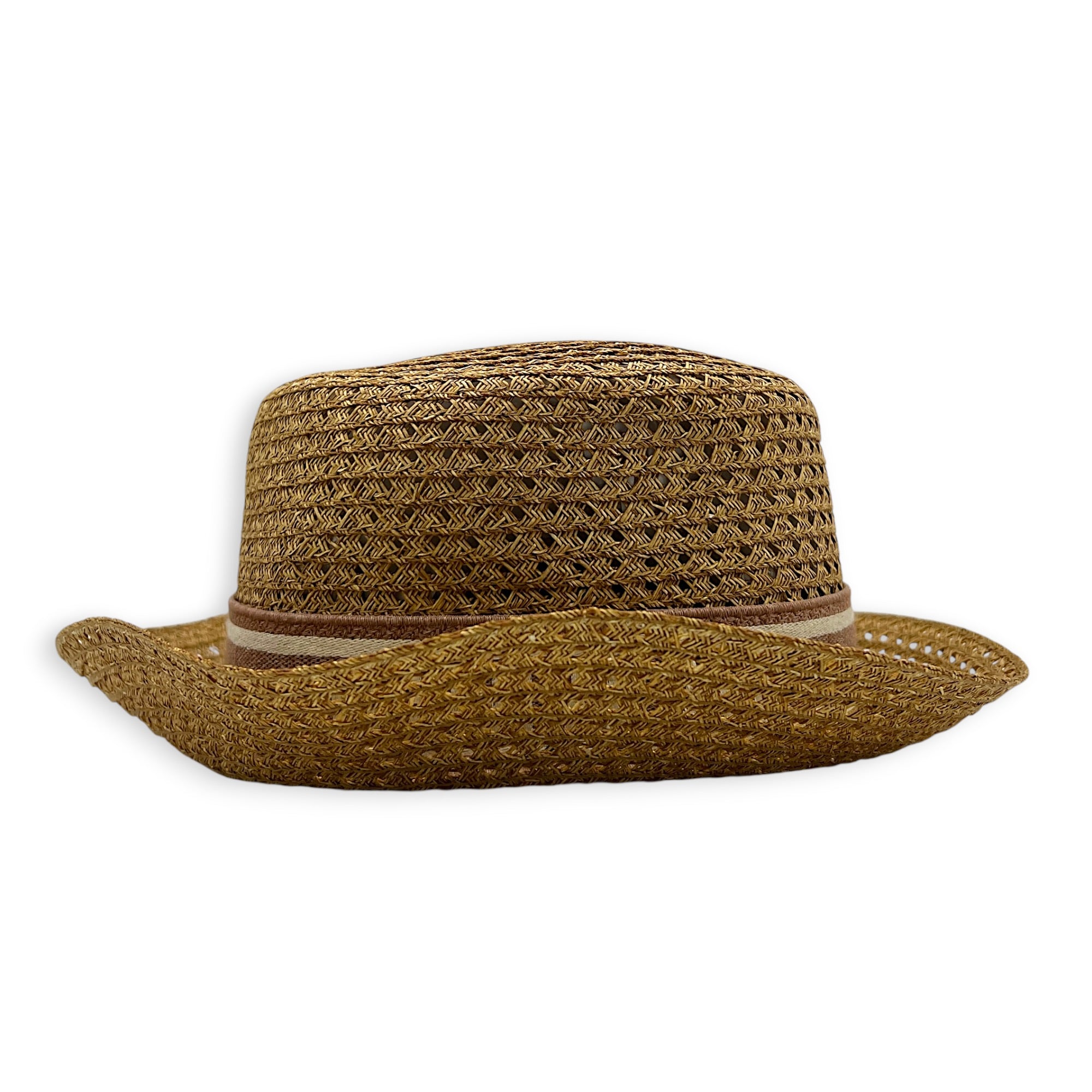 D-Bobby Brim Hat Beige in Straw
