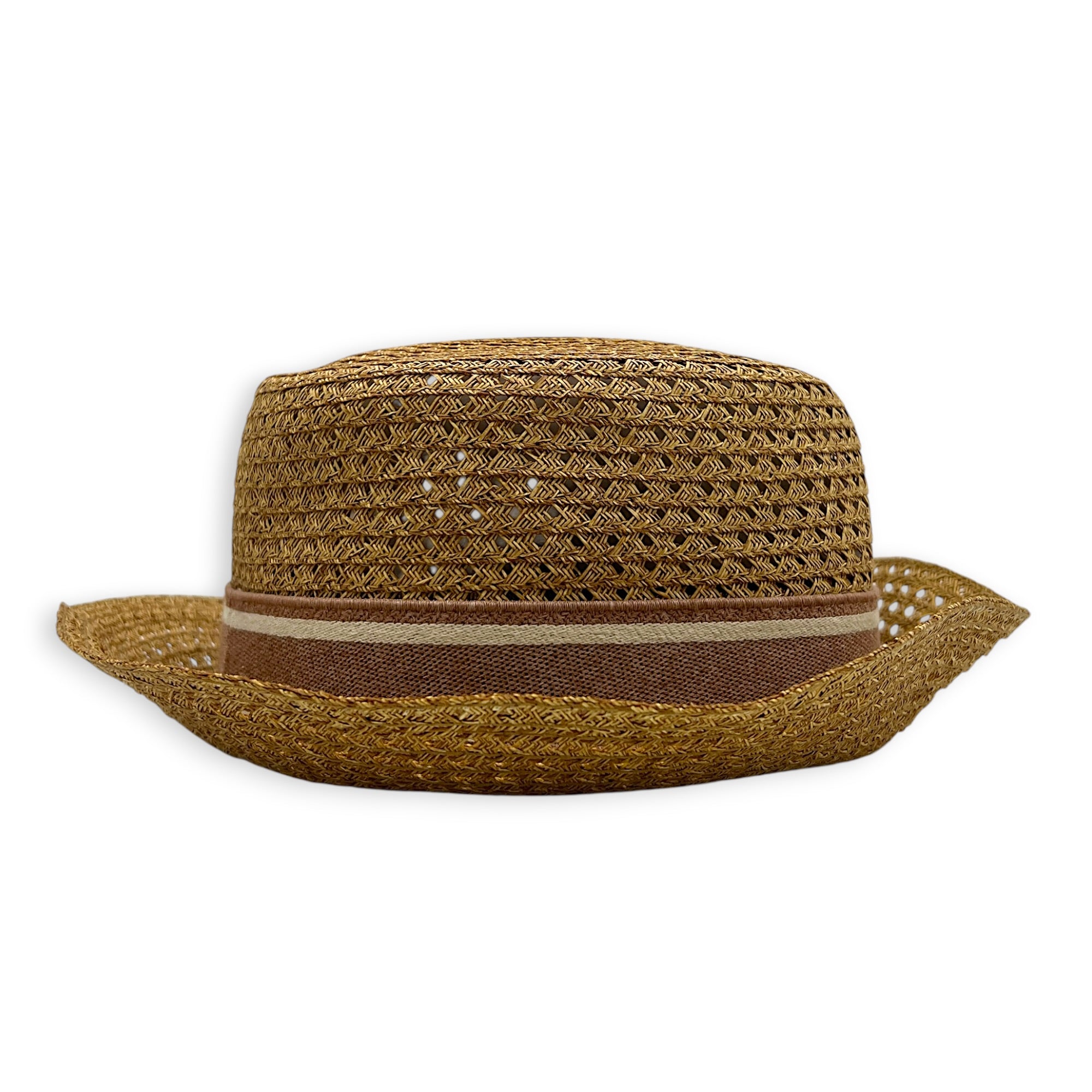 D-Bobby Brim Hat Beige in Straw