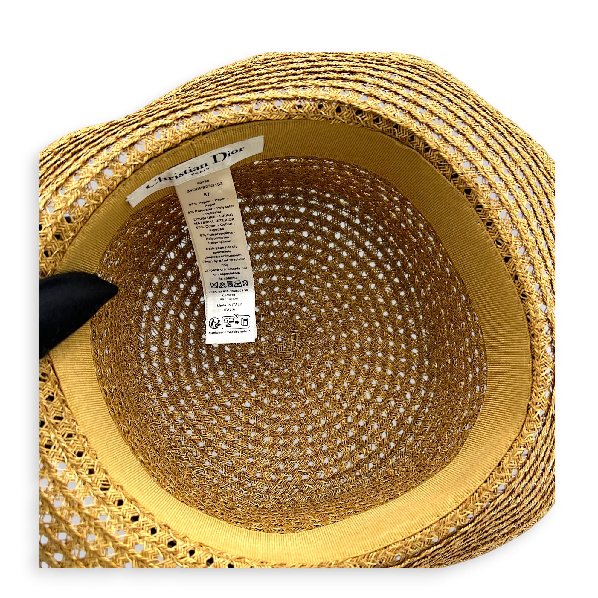 D-Bobby Brim Hat Beige in Straw