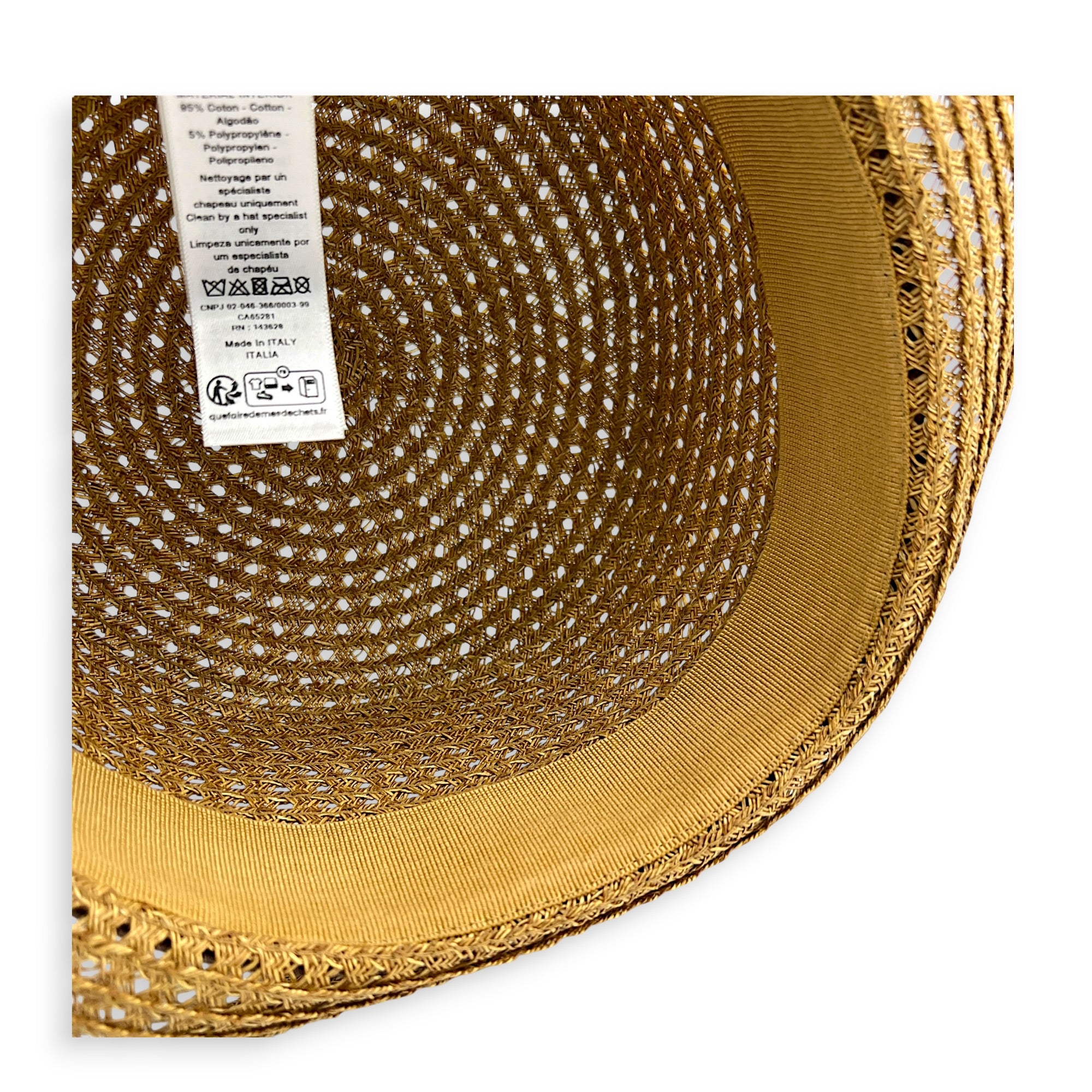 D-Bobby Brim Hat Beige in Straw