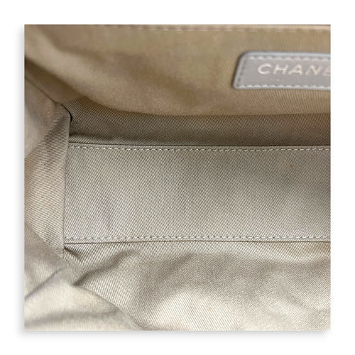 Deauville Top Handle & Shoulder Bag Grey in Canvas, Silver hardware