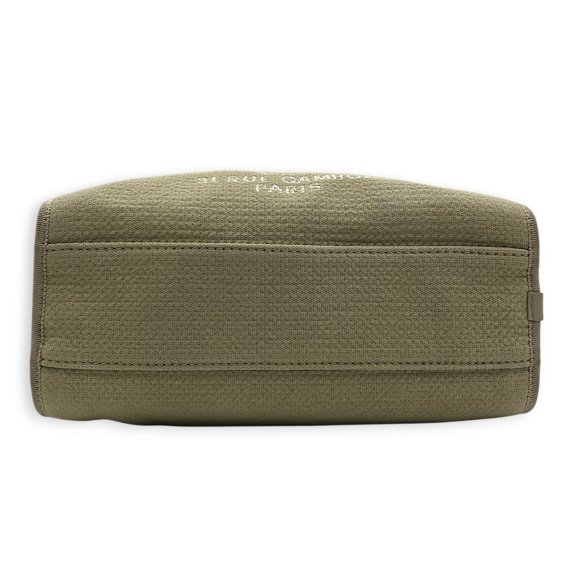 Deauville Top Handle & Shoulder Bag Grey in Canvas, Silver hardware