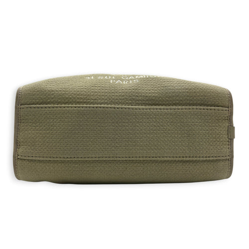 Deauville Top Handle & Shoulder Bag Grey in Canvas, Silver hardware