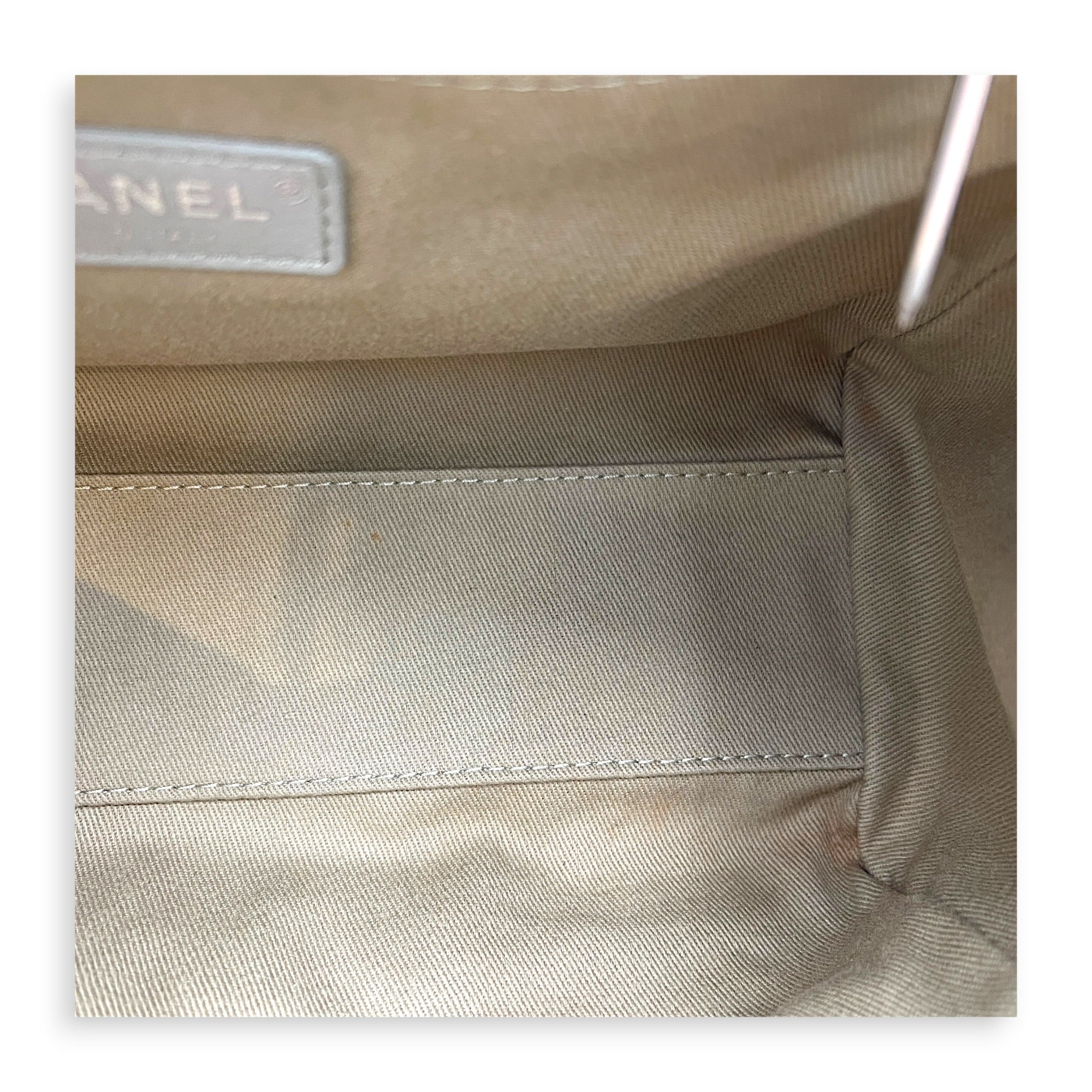 Deauville Top Handle & Shoulder Bag Grey in Canvas, Silver hardware