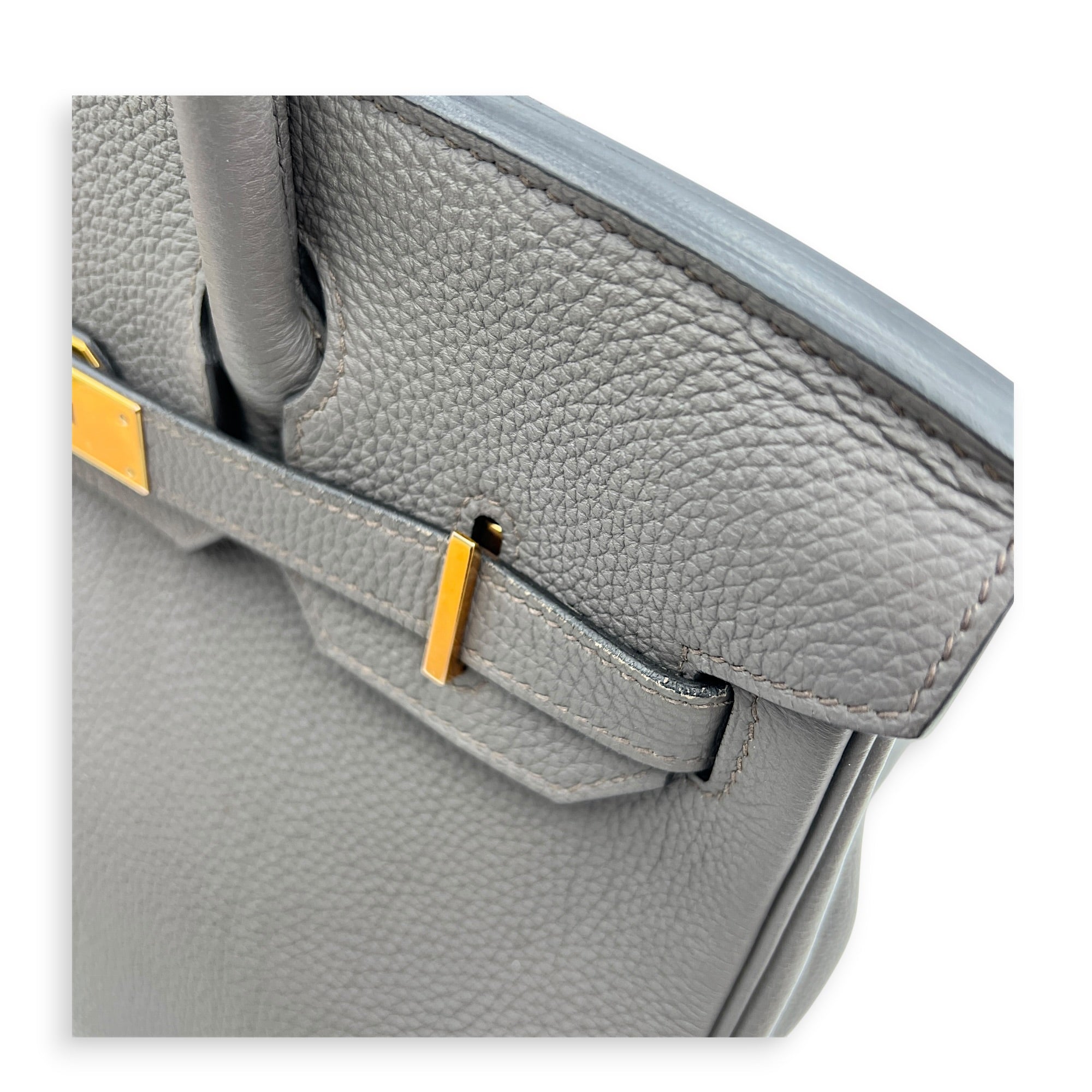 Birkin 30 Etain Top Handle Bag in Togo, Gold hardware