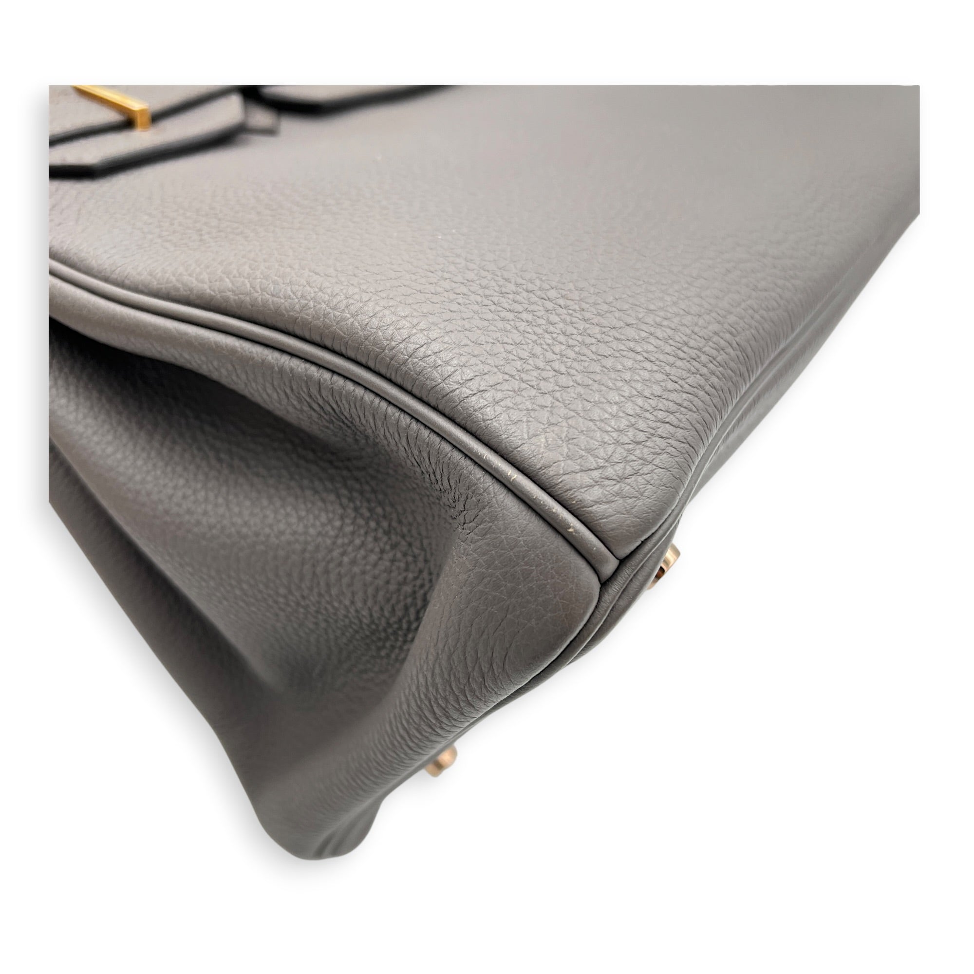 Birkin 30 Etain Top Handle Bag in Togo, Gold hardware