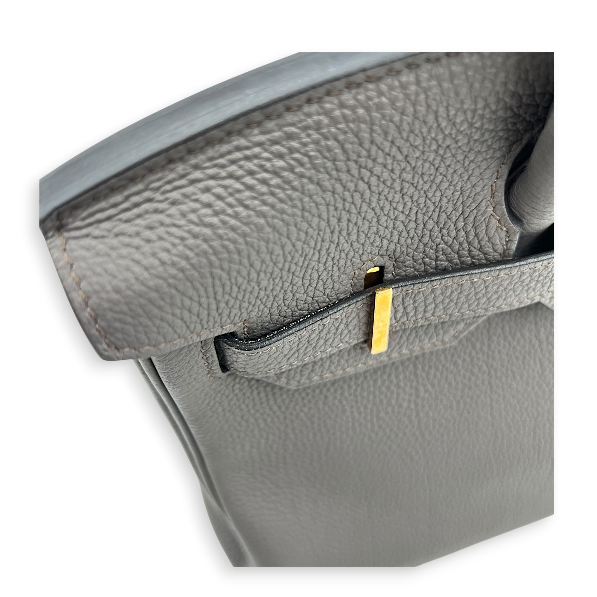 Birkin 30 Etain Top Handle Bag in Togo, Gold hardware