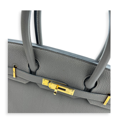 Birkin 30 Etain Top Handle Bag in Togo, Gold hardware