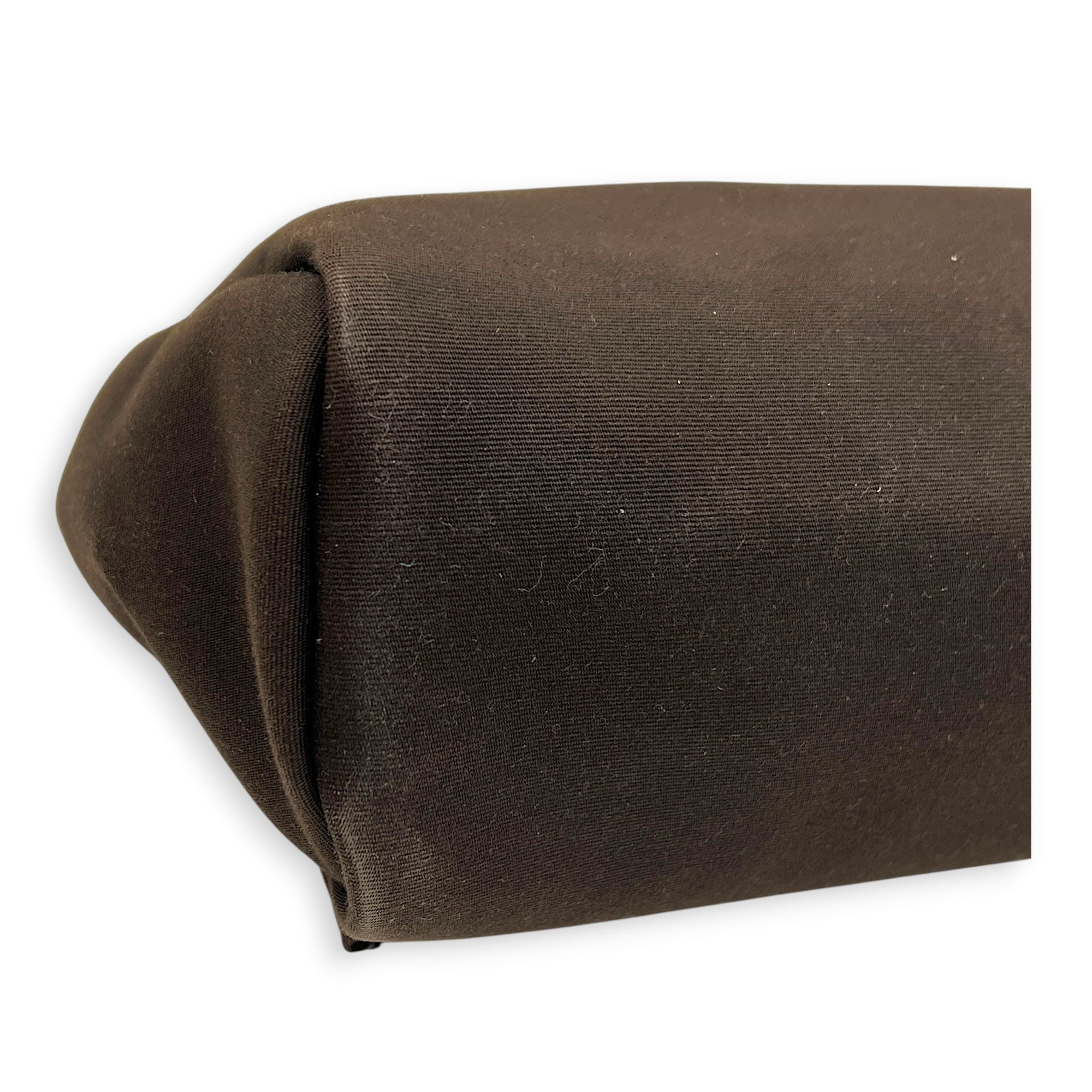 Herbag 31 Ebene & Noir Top Handle Bag in Canvas, Palladium hardware