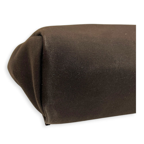 Herbag 31 Ebene & Noir Top Handle Bag in Canvas, Palladium hardware