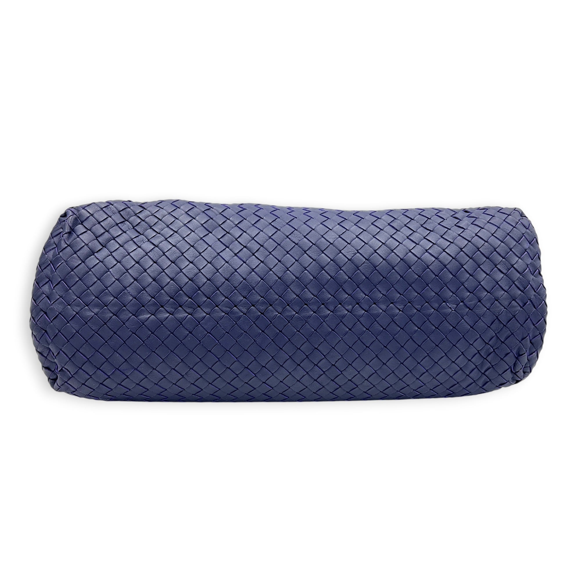 Intrecciato Tote Bag Purple in Nappa Leather, Ruthenium hardware