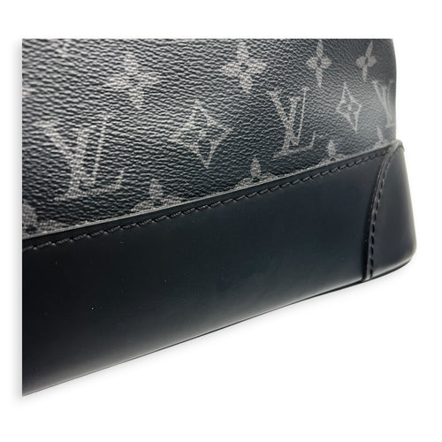 Steamer Backpack Black in Coated Canvas, Silver hardware