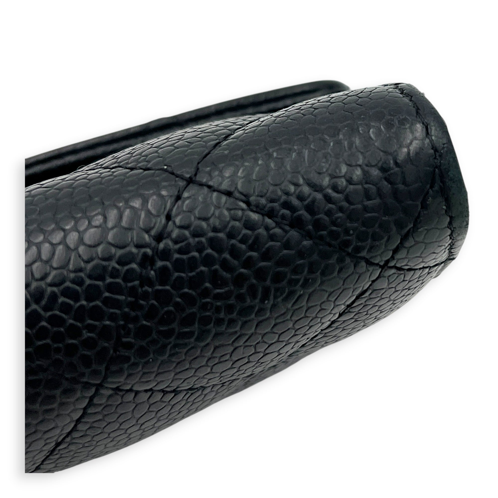 CC Black Wallet in Caviar Leather, Gold hardware