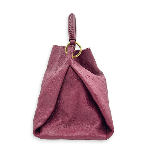 Artsy Shoulder Bag MM Red in Empreinte Leather, Gold hardware