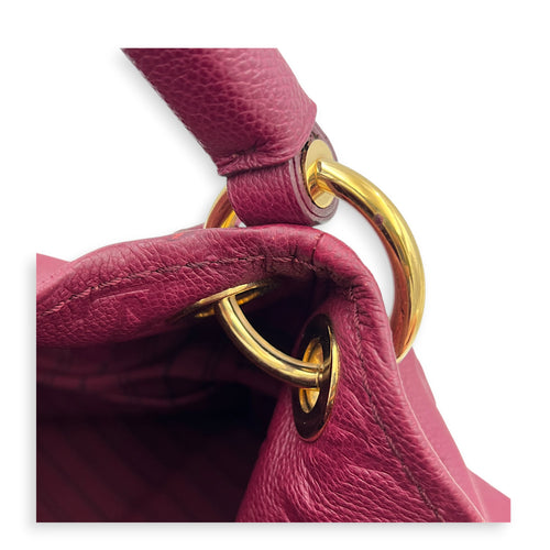 Artsy Shoulder Bag MM Red in Empreinte Leather, Gold hardware