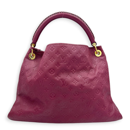 Artsy Shoulder Bag MM Red in Empreinte Leather, Gold hardware