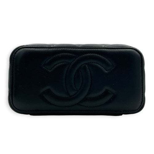 Vanity Crossbody Bag Black in Lambskin, Gold hardware