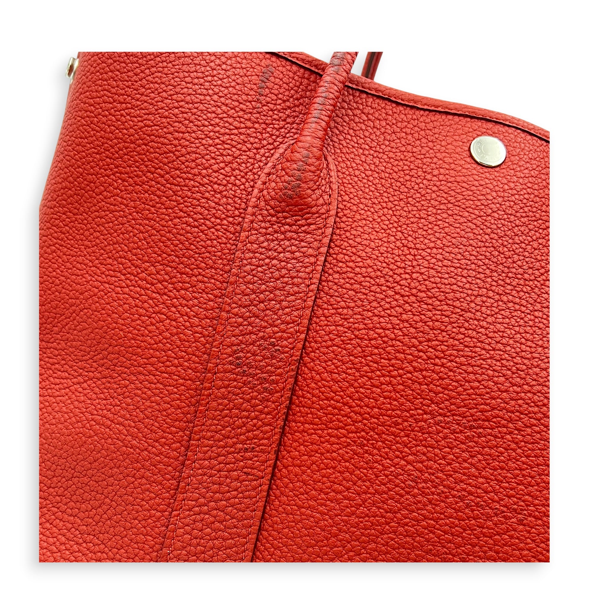 Garden Party 36 Rouge Duchesse Top Handle Bag in Negonda, Palladium hardware