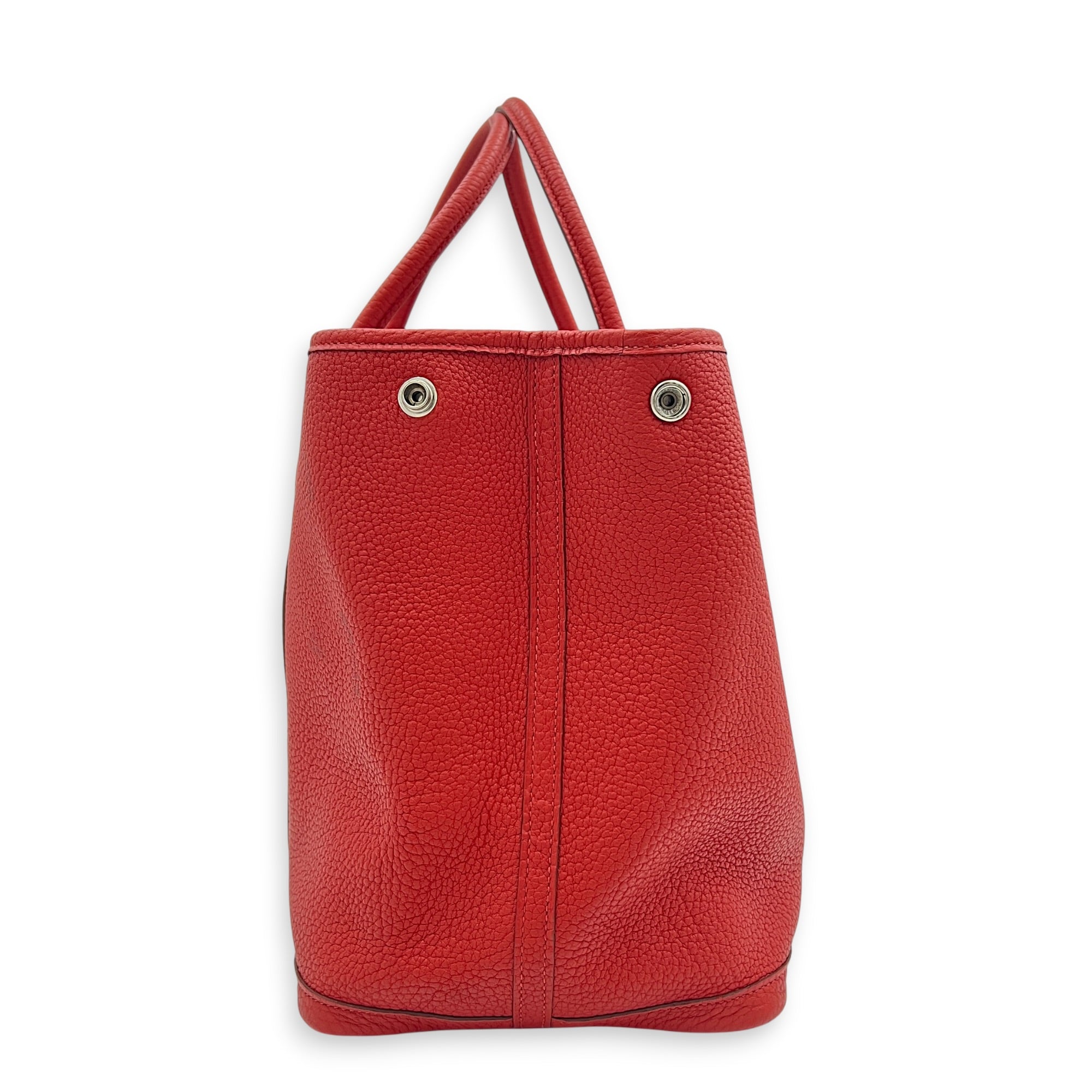 Garden Party 36 Rouge Duchesse Top Handle Bag in Negonda, Palladium hardware