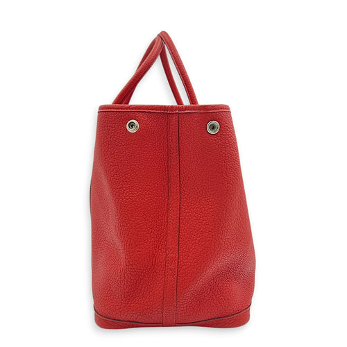 Garden Party 36 Rouge Duchesse Top Handle Bag in Negonda, Palladium hardware