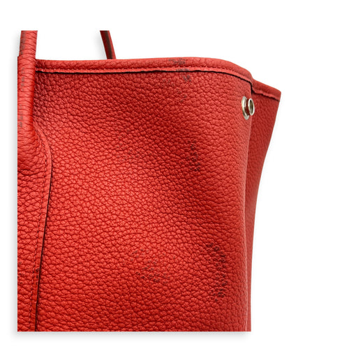 Garden Party 36 Rouge Duchesse Top Handle Bag in Negonda, Palladium hardware