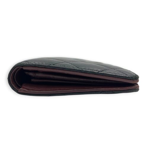 CC Wallet Black in Lambskin, Silver hardware